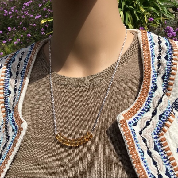 Citrine Sundance Charm Necklace Sterling Silver - Picture 4 of 9